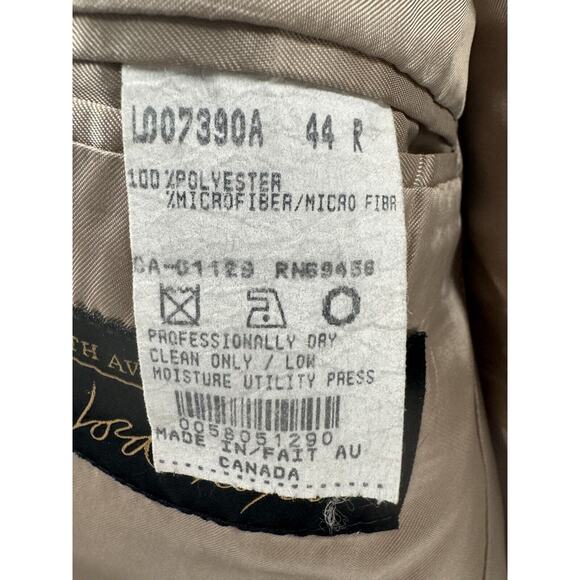 Lord & Taylor Fifth Ave Men Brown Camel Blazer Sport‎ Coat 44R Corp Classic - Picture 14 of 15